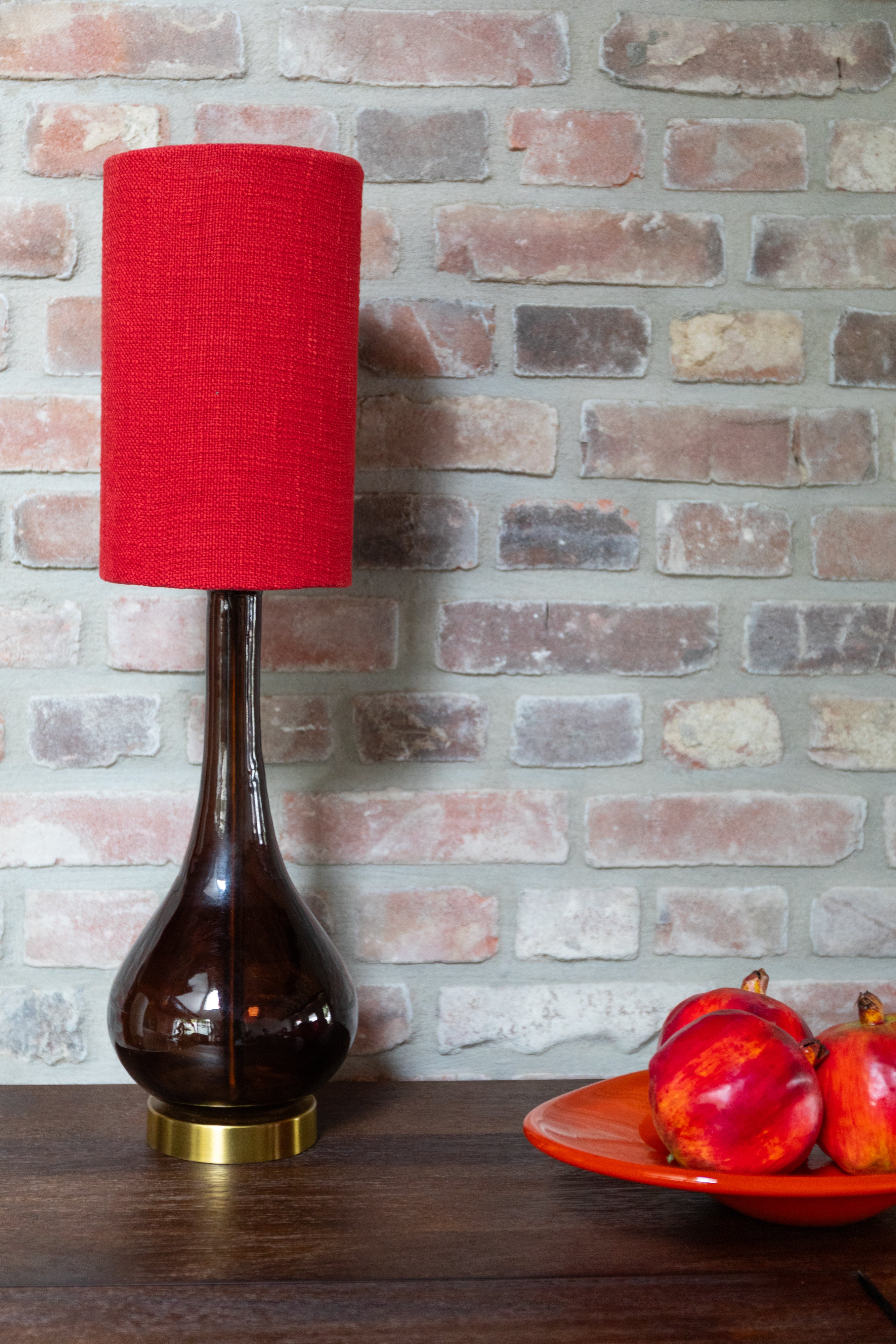 Dutchbone Jules Blown Glass & Red Table Lamp